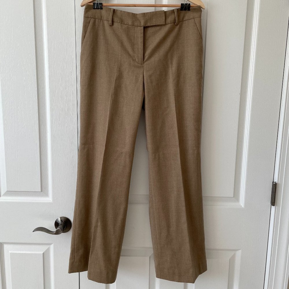 NWT Talbots Heritage woman's Tan Wool Career Pants Size 8P